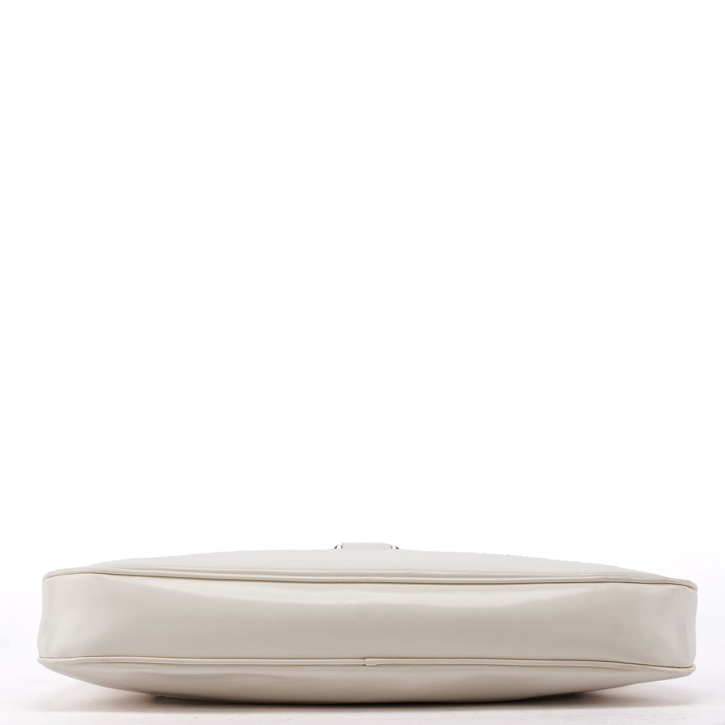 White Patent Leather Jackie Shoulder Bag