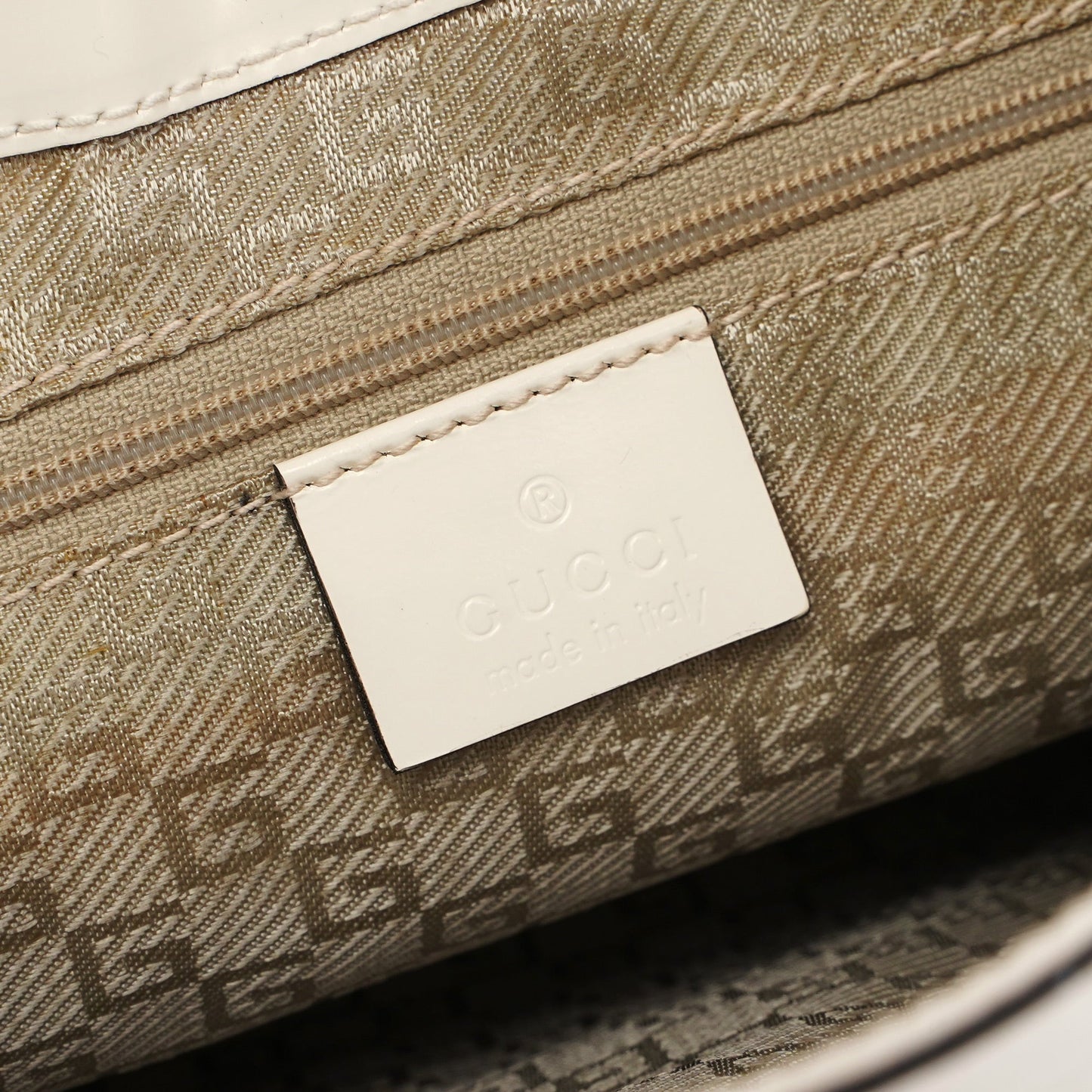 White Patent Leather Jackie Shoulder Bag