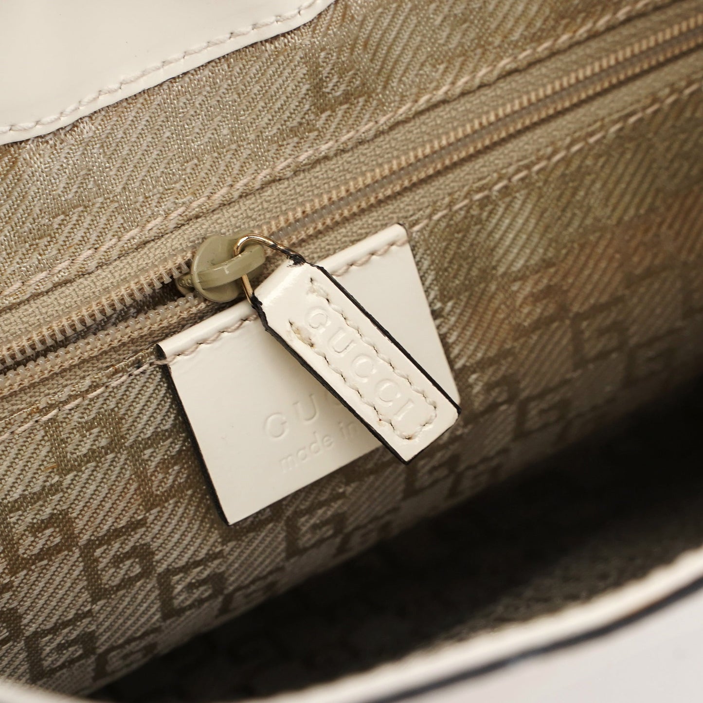 White Patent Leather Jackie Shoulder Bag