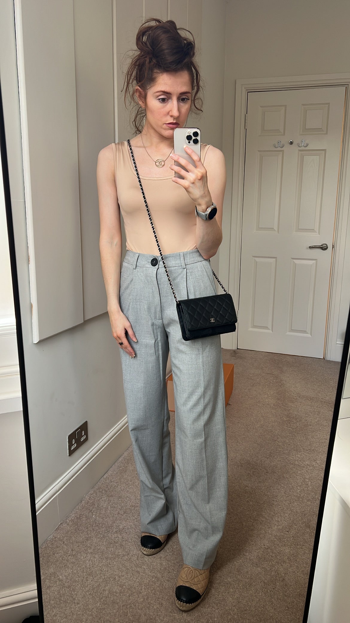 Chanel Black Lambskin Wallet on Chain with silver hardware (RRP £2,490)