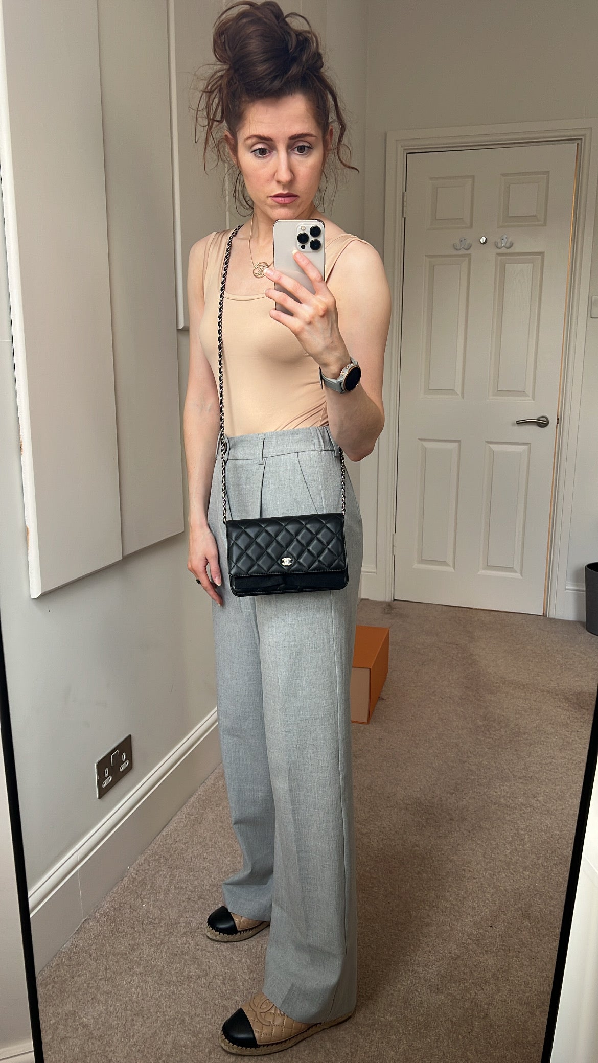 Chanel Black Lambskin Wallet on Chain with silver hardware (RRP £2,490)