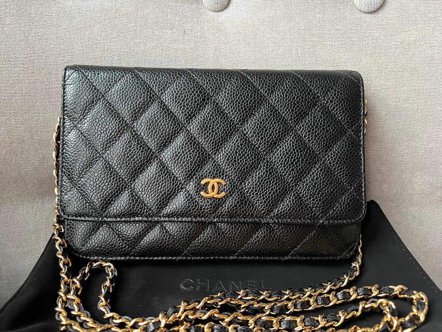Chanel Black Caviar Wallet on Chain (RRP £2,810)