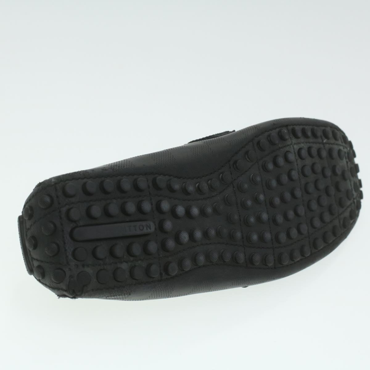 LOUIS VUITTON Damier Infini Driving Shoes Black 867567 LV kk168