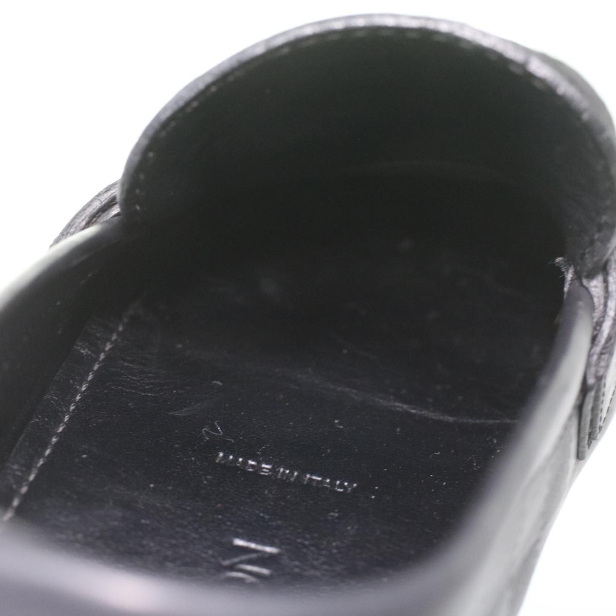 LOUIS VUITTON Damier Infini Driving Shoes Black 867567 LV kk168