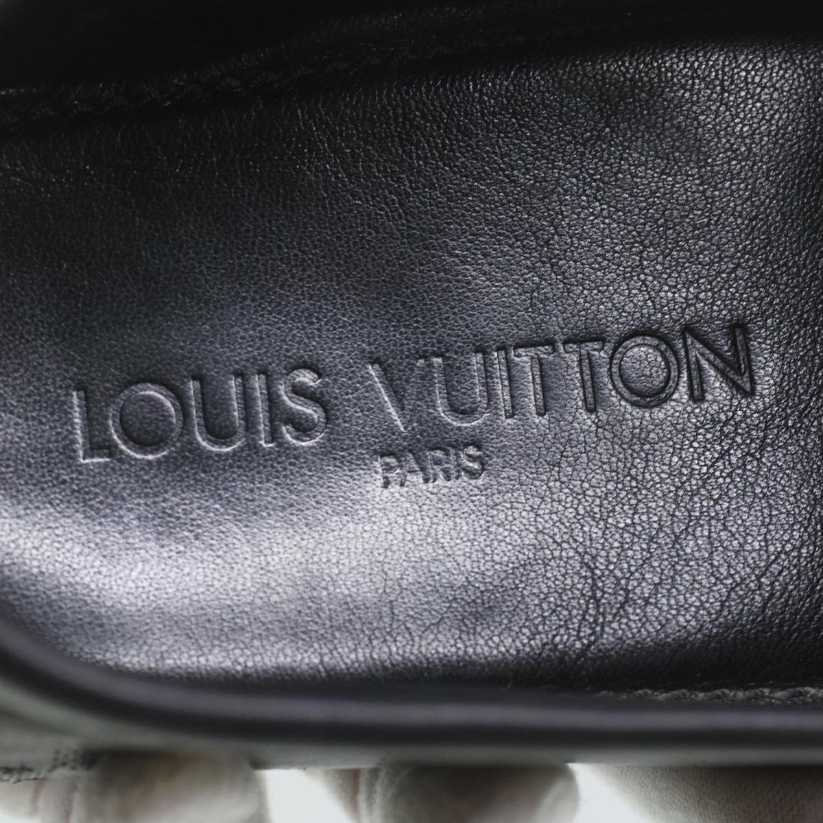 LOUIS VUITTON Damier Infini Driving Shoes Black 867567 LV kk168