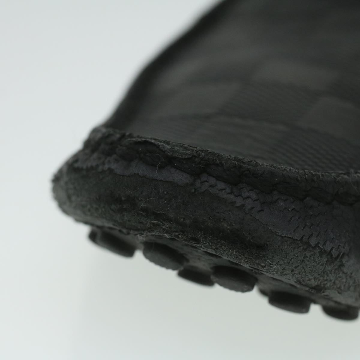 LOUIS VUITTON Damier Infini Driving Shoes Black 867567 LV kk168