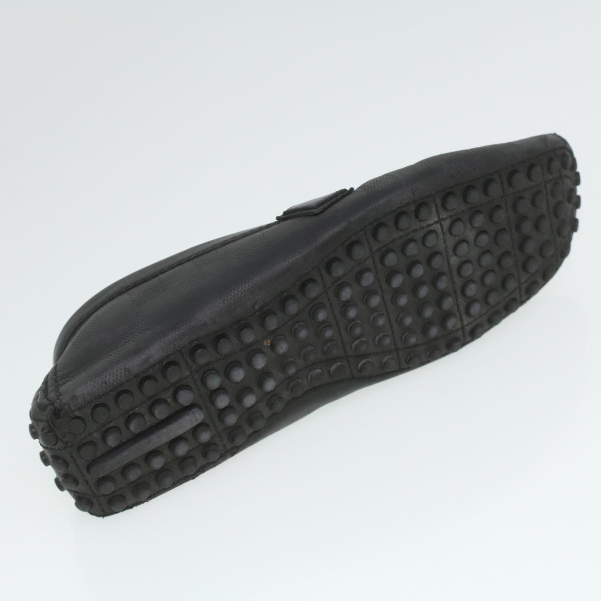 LOUIS VUITTON Damier Infini Driving Shoes Black 867567 LV kk168