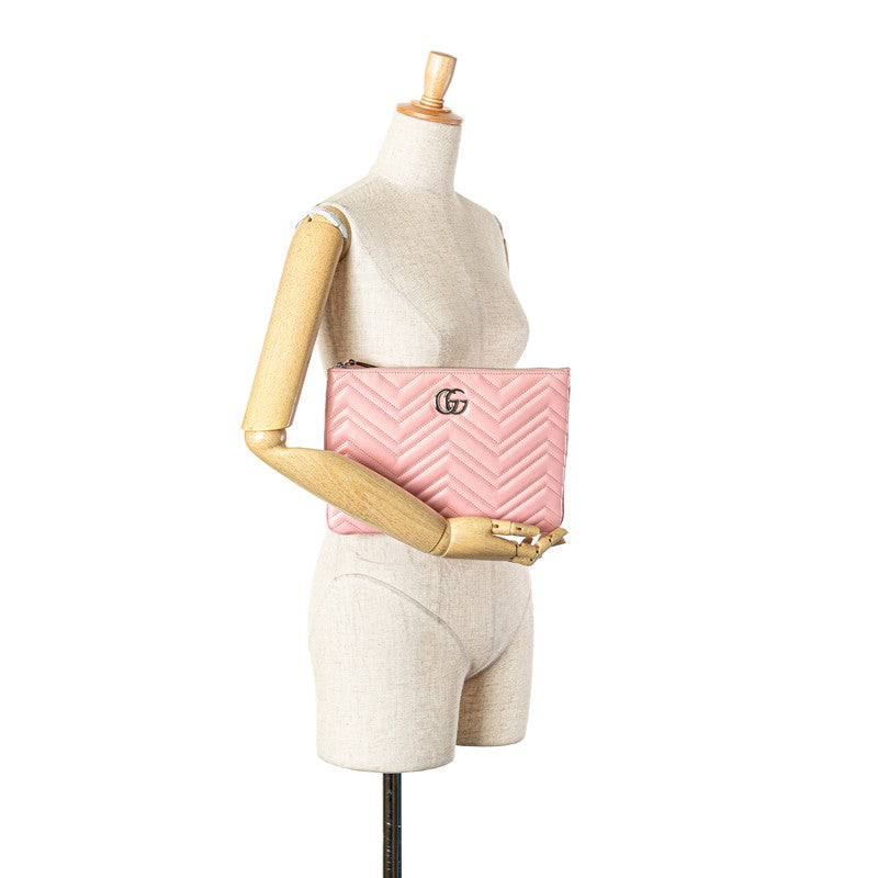 Gucci Leather GG Marmont Clutch Bag 525541