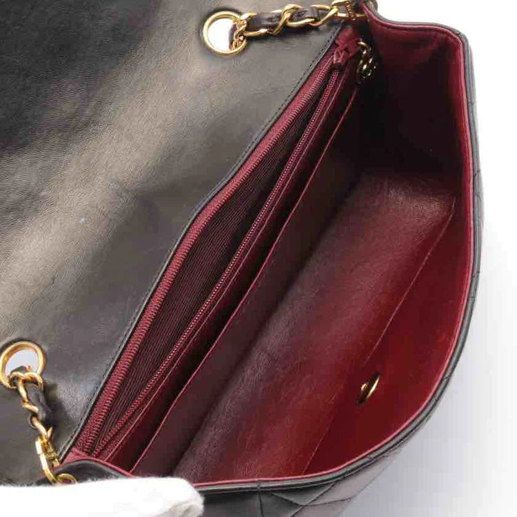 Chanel Black Diana Flap Bag, Black, Lambskin