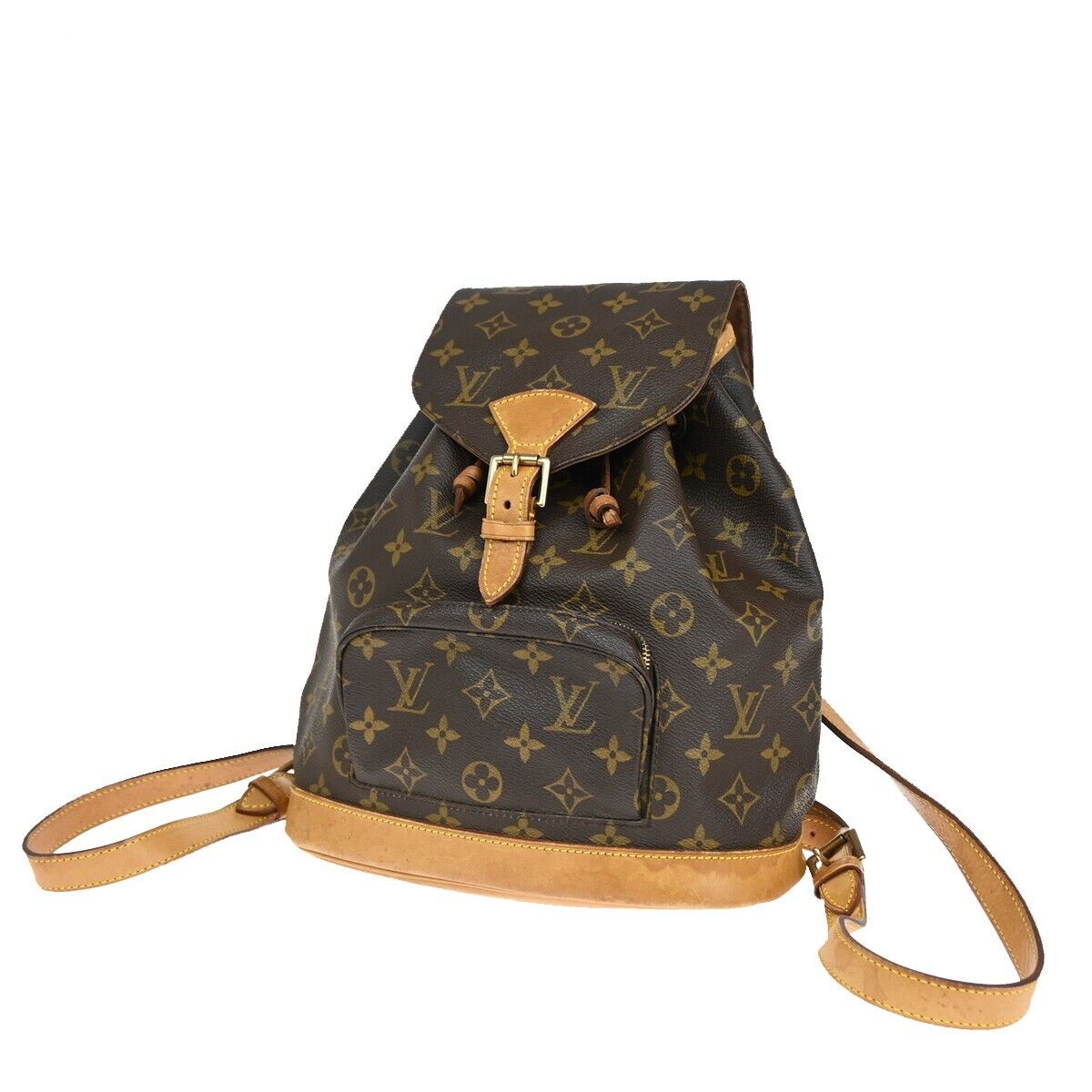 Louis Vuitton Montsouris Mm  Canvas Backpack Bag ()