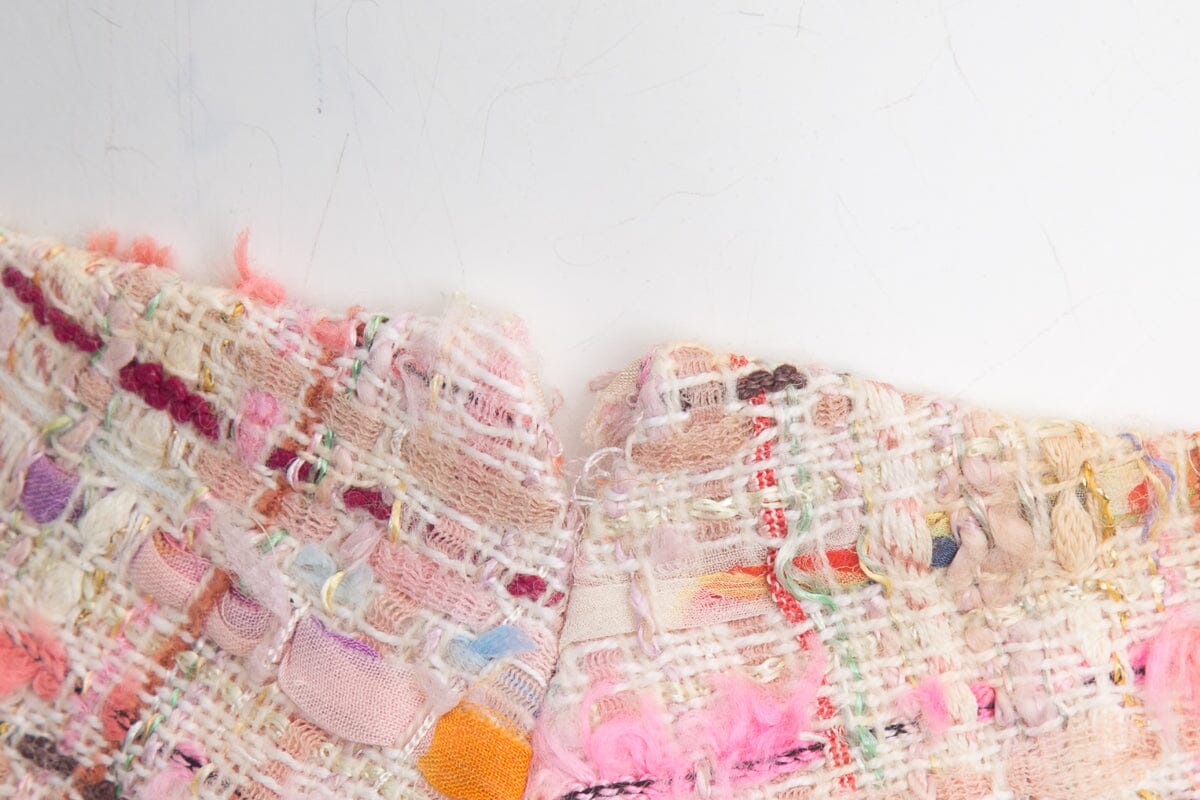 Chanel 2004 Spring Multicolor Tweed Mini Skirt SZ 40