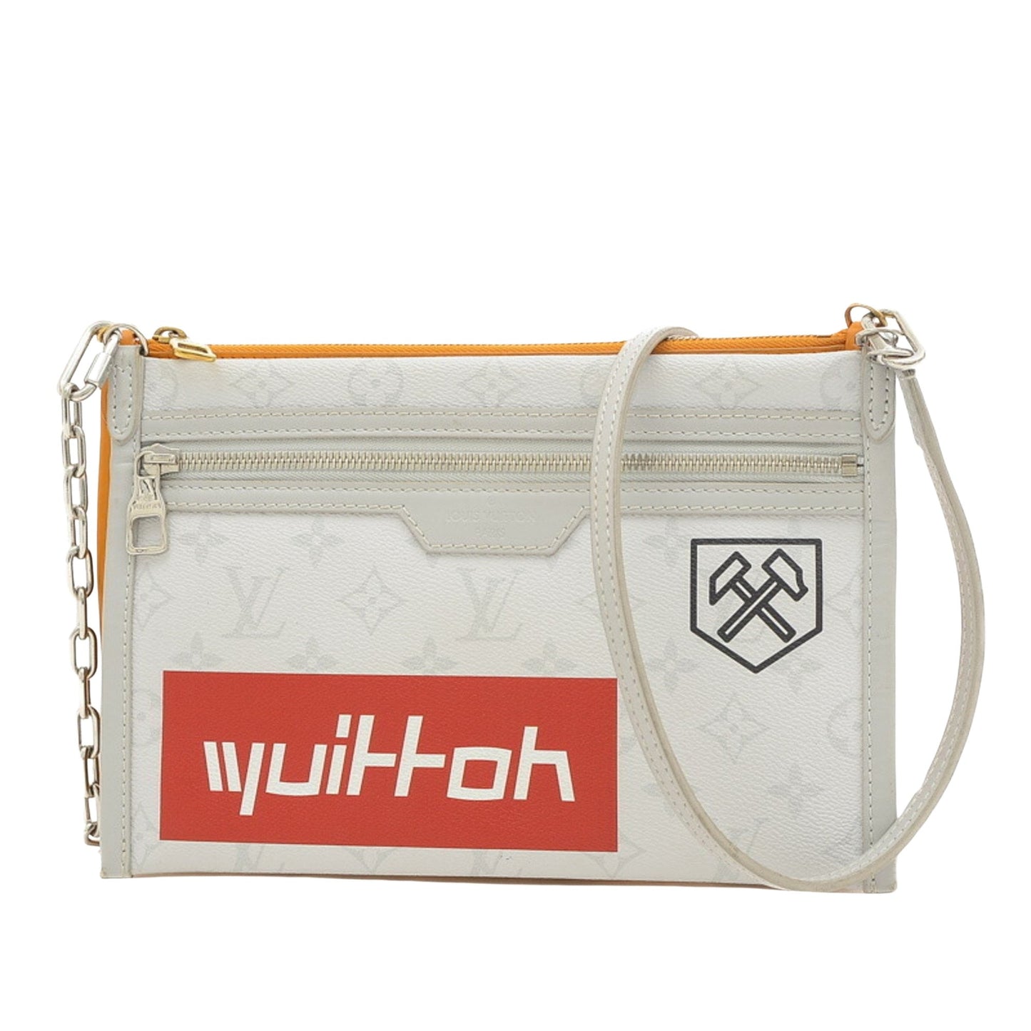 Louis Vuitton Flat Messenger  Canvas Shoulder Bag ()