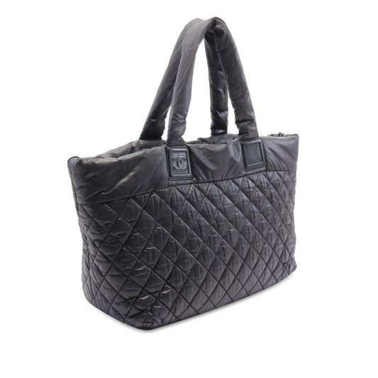 Black Chanel Nylon Coco Cocoon Tote