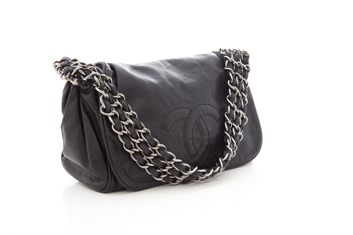 Chanel Black Rock and Chain Shoulder Bag
