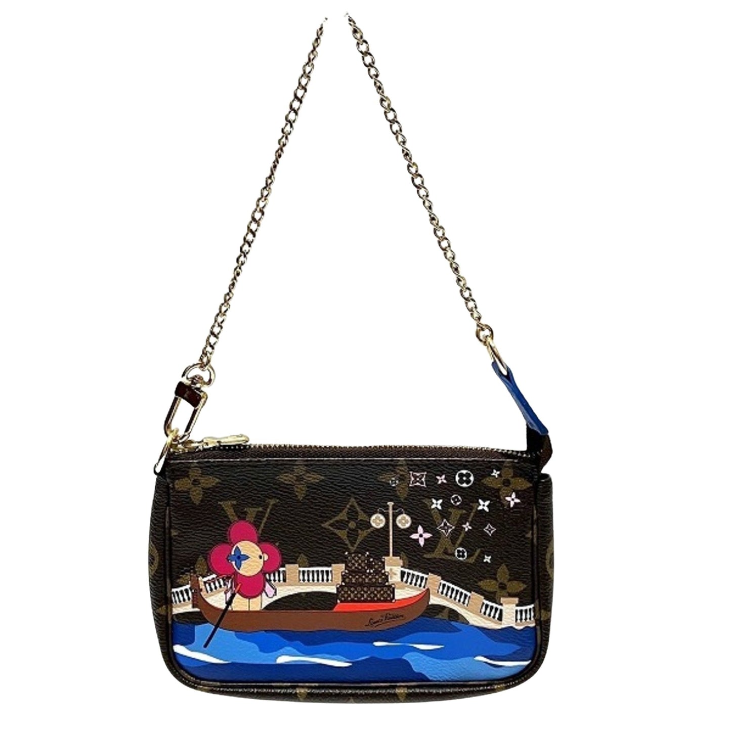 Louis Vuitton Mini Pochette Accessoires  Canvas Clutch Bag ()