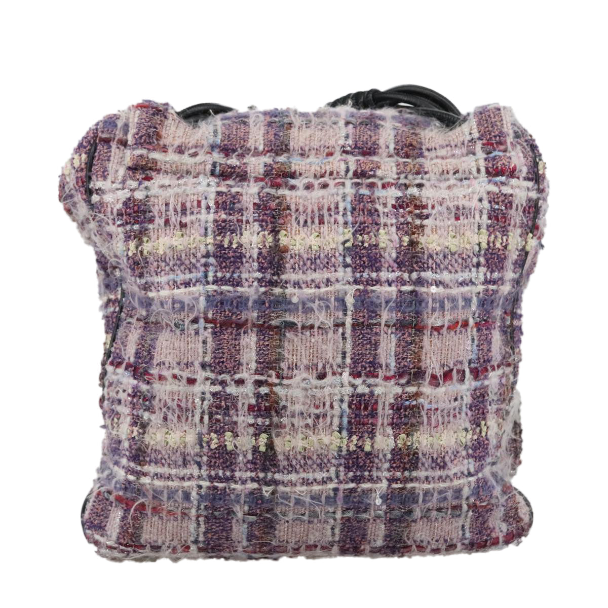 Chanel Camélia Purple Tweed Shoulder Bag ()