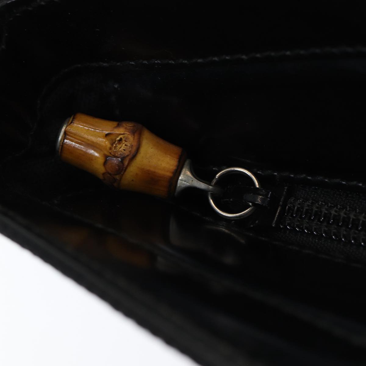 Gucci Bamboo Black Synthetic Handbag ()