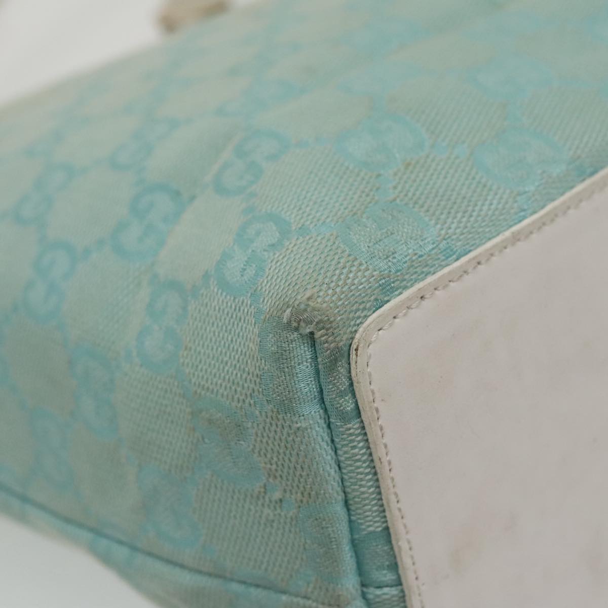 Gucci Blue Canvas Tote Bag ()