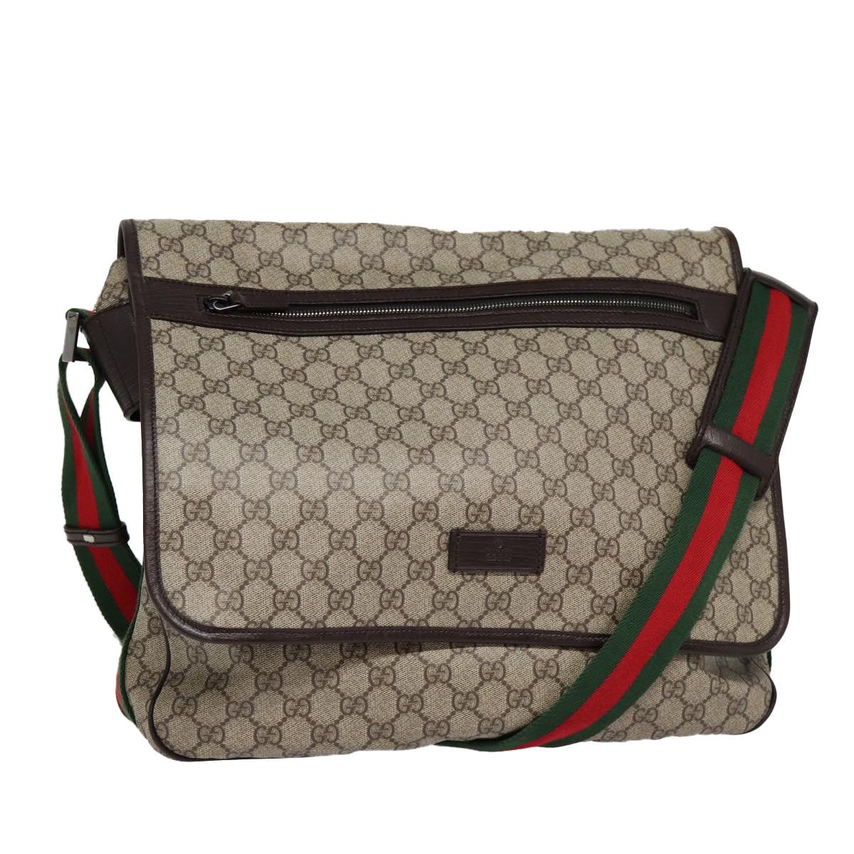 Gucci Messenger Beige Canvas Shoulder Bag ()