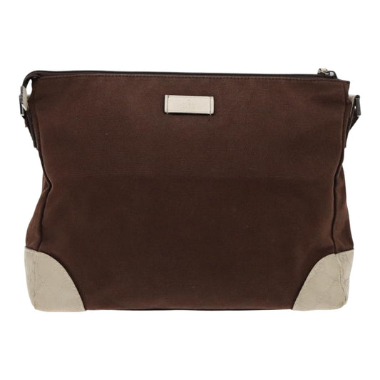 Gucci Brown Canvas Shoulder Bag ()