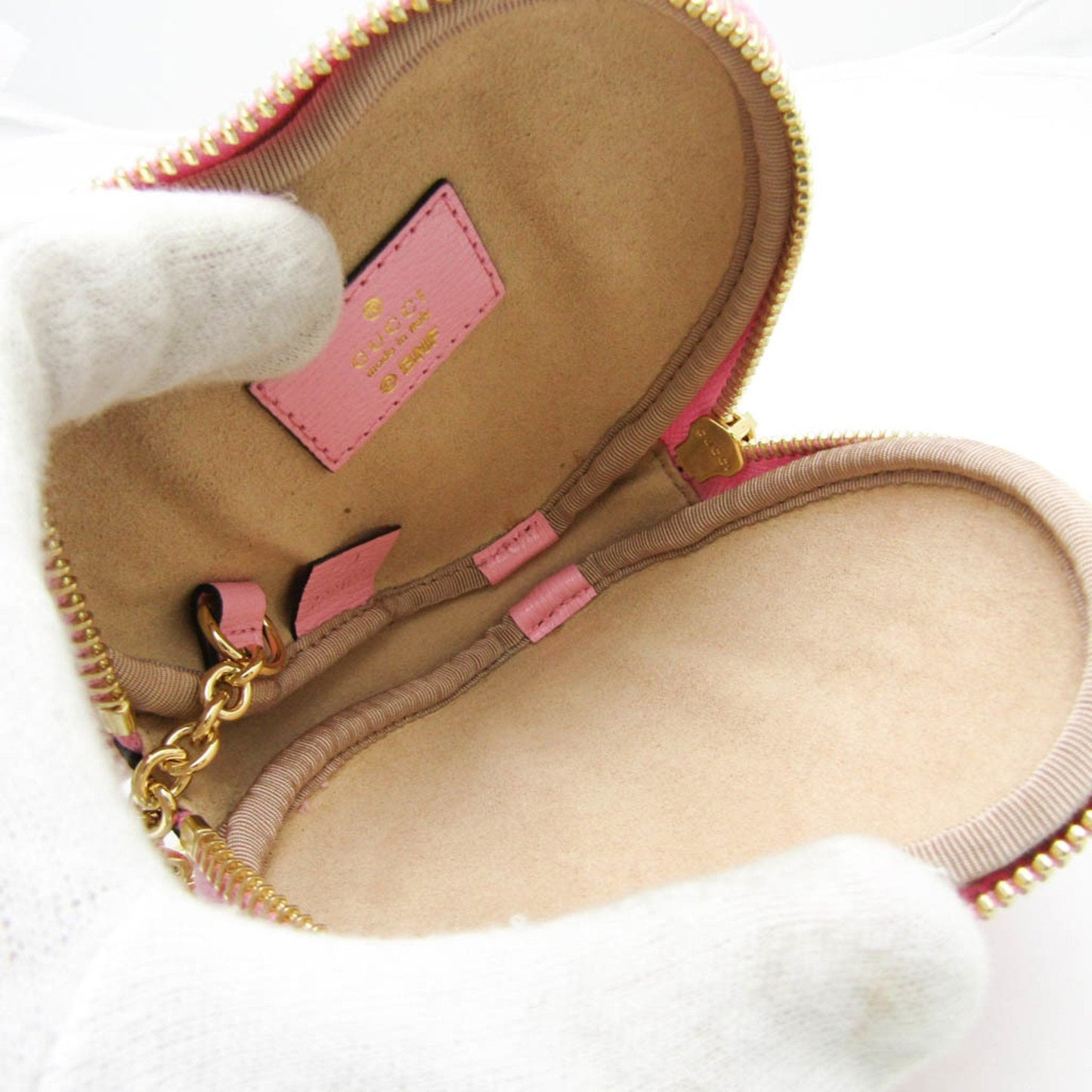 Gucci Heart Pink Leather Wallet  ()