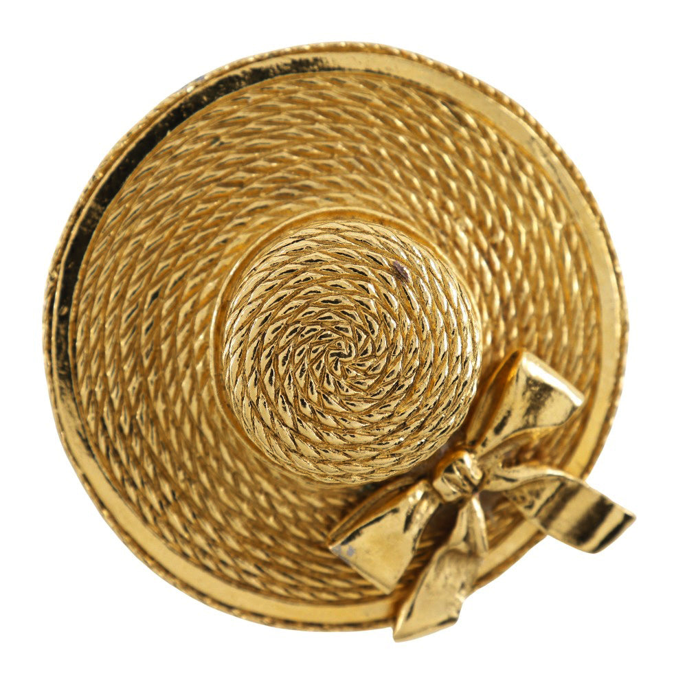 Chanel Broche Gold Gold Plated Brooch Jewelry ()