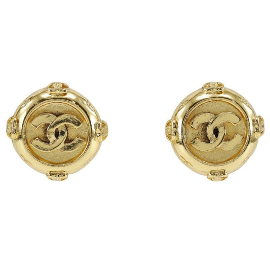 Chanel Cc Gold Gold Plated Earring Jewelry ()