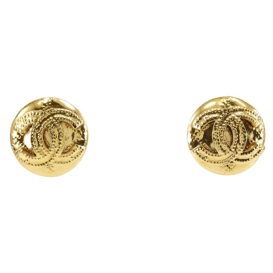 Chanel Cc Gold Gold Plated Earring Jewelry ()
