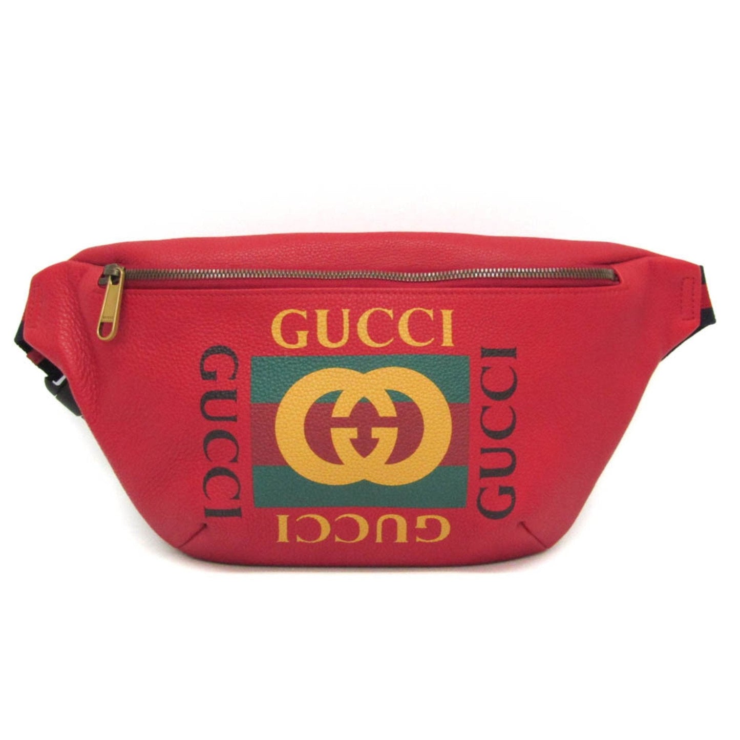 Gucci Logo Red Leather Clutch Bag ()