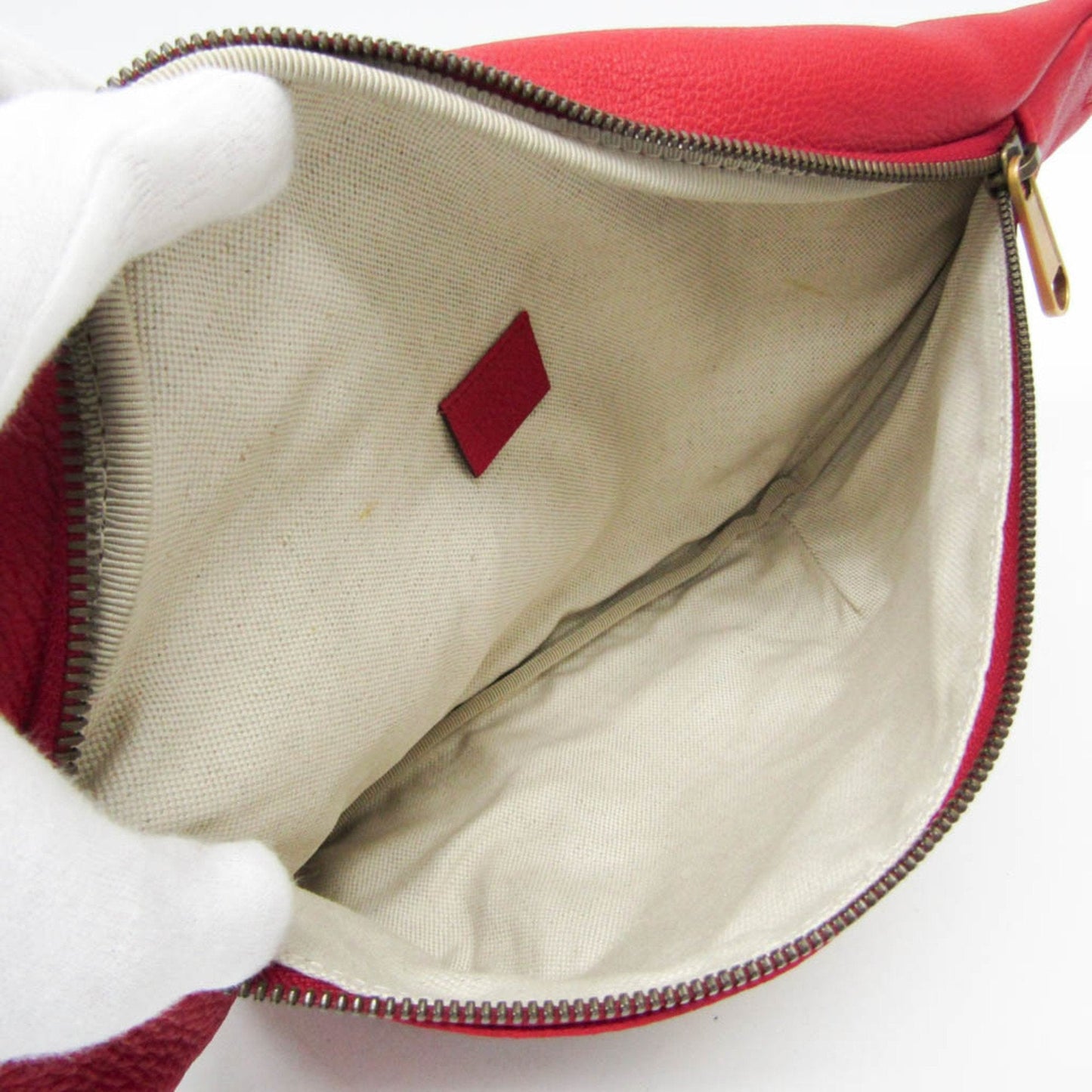 Gucci Logo Red Leather Clutch Bag ()