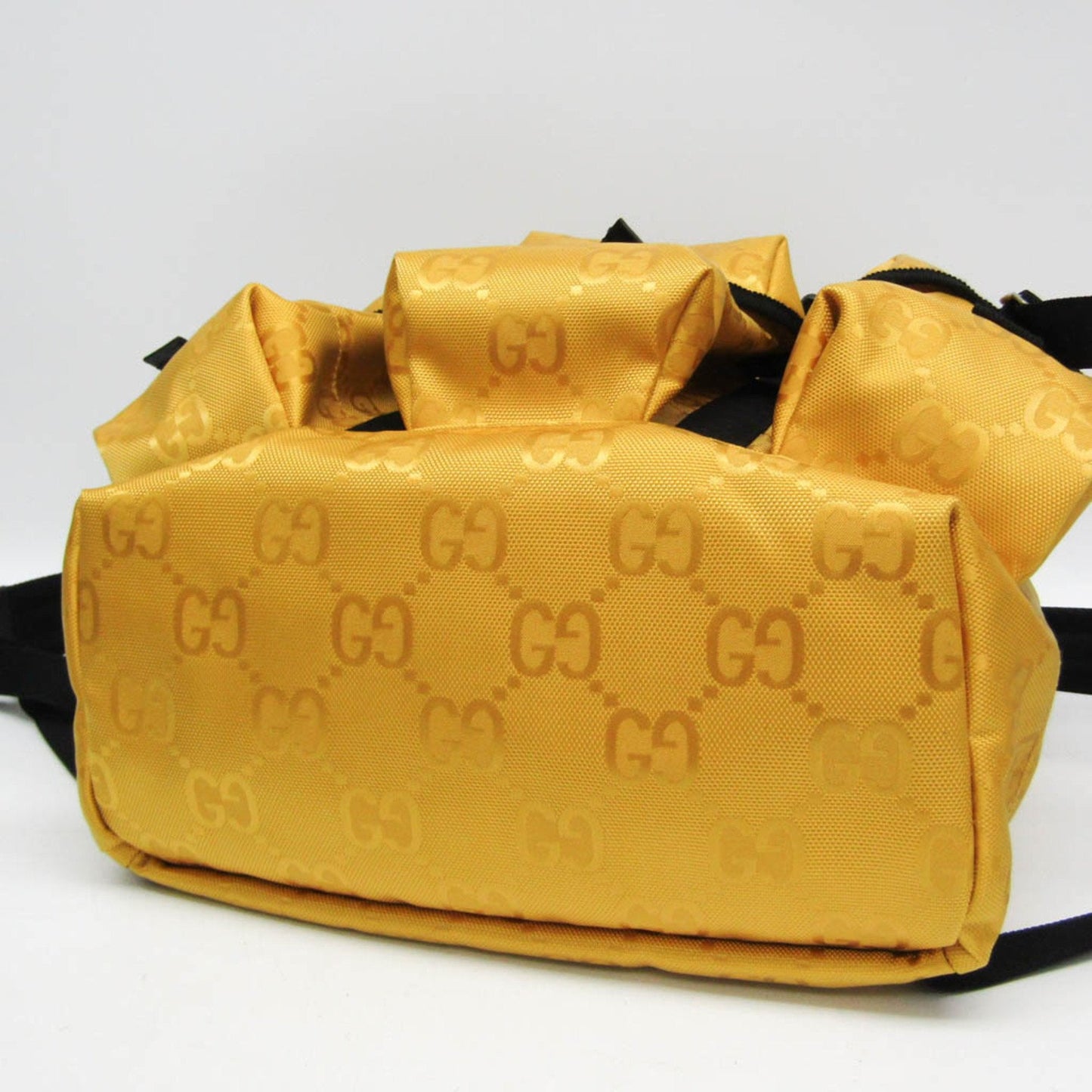 Gucci Off The Grid Yellow Canvas Backpack Bag ()
