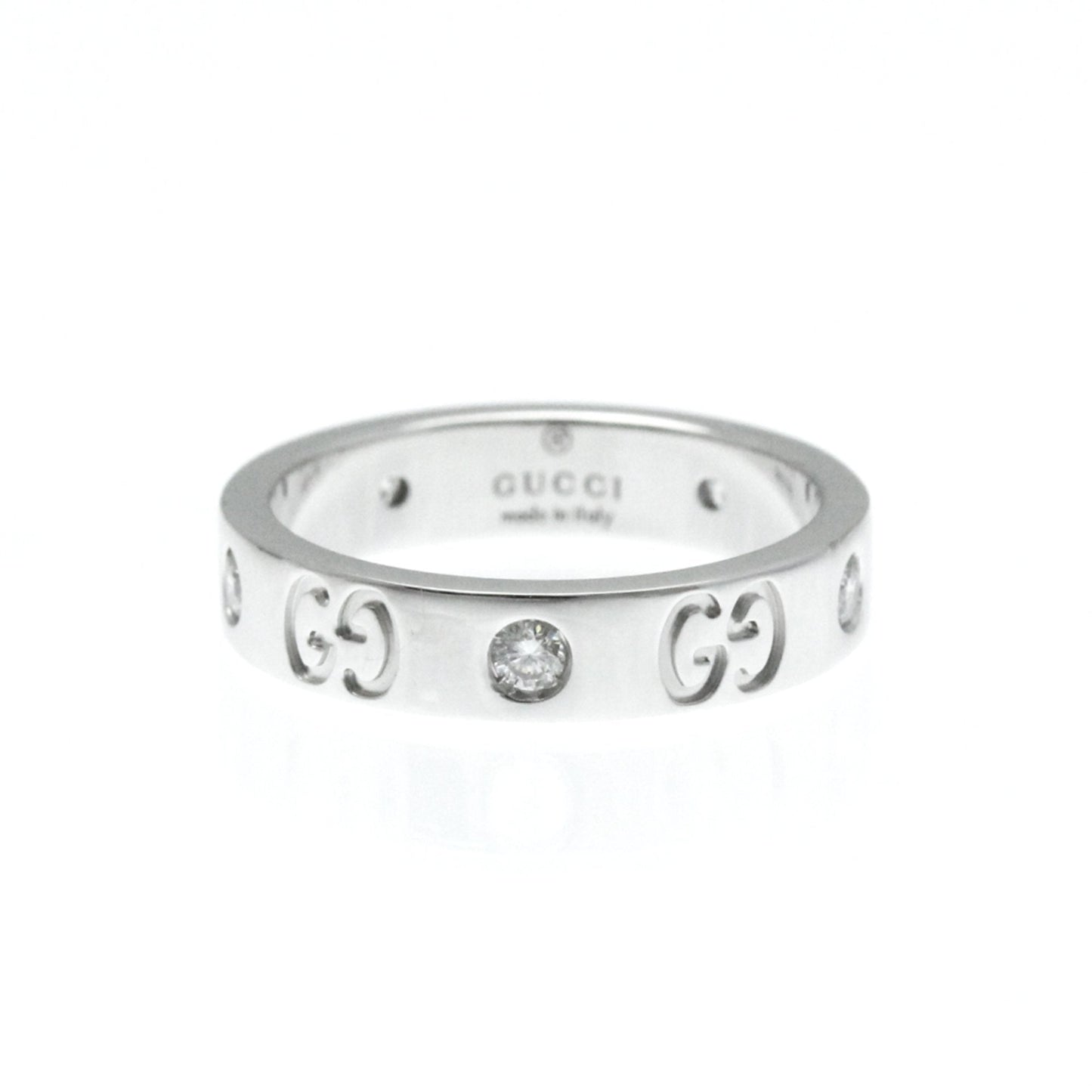 Gucci Icon Silver White Gold Ring Jewelry ()