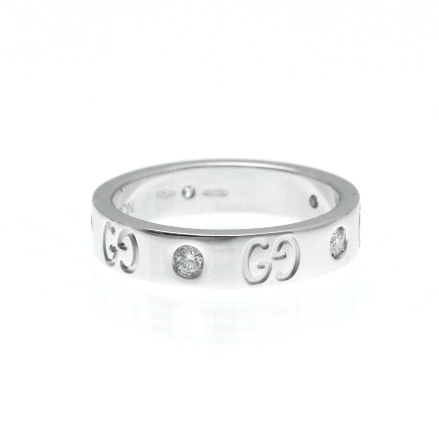 Gucci Icon Silver White Gold Ring Jewelry ()