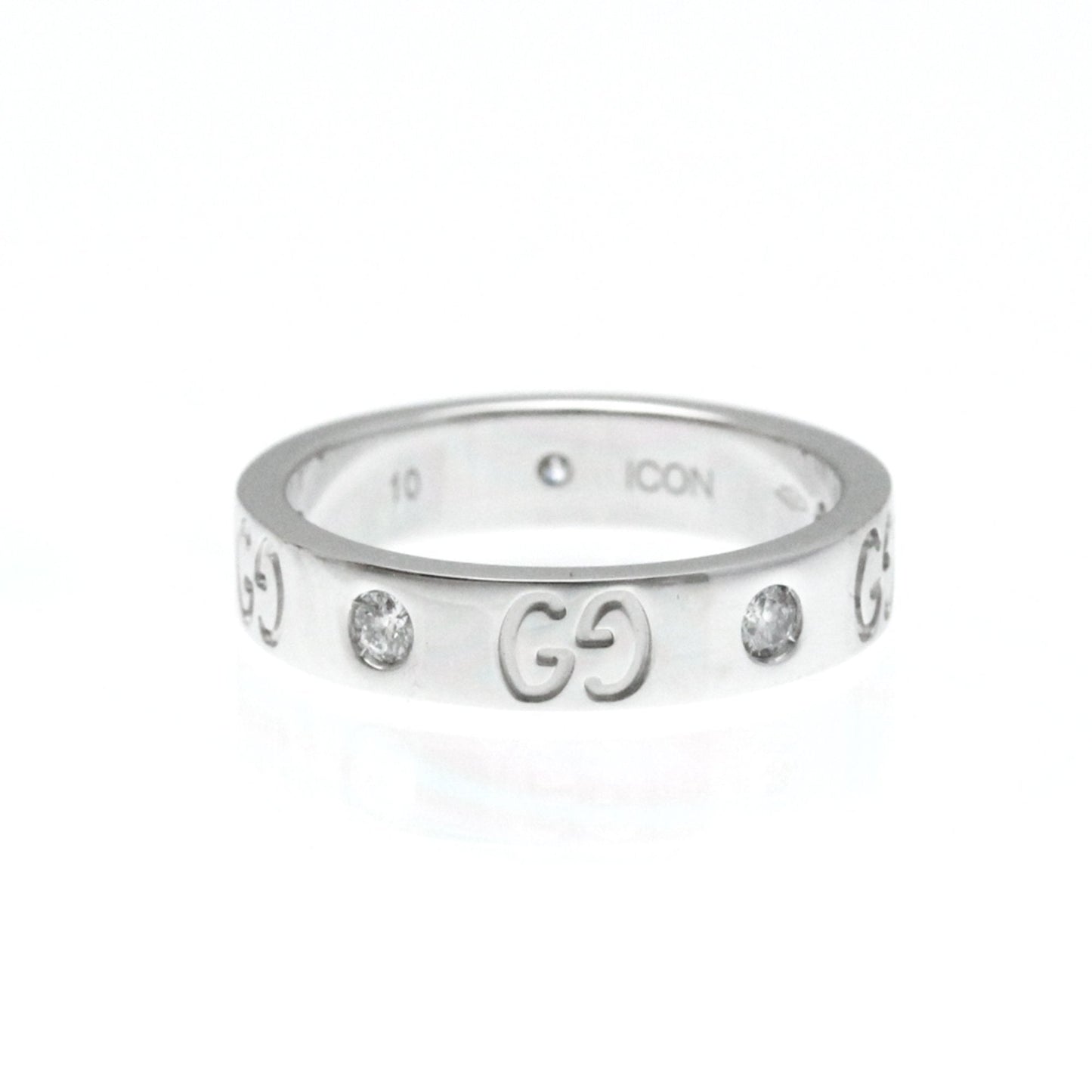 Gucci Icon Silver White Gold Ring Jewelry ()