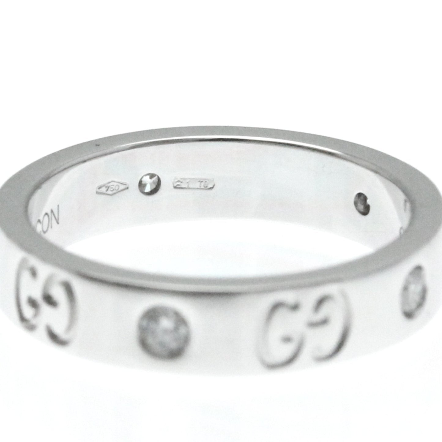 Gucci Icon Silver White Gold Ring Jewelry ()