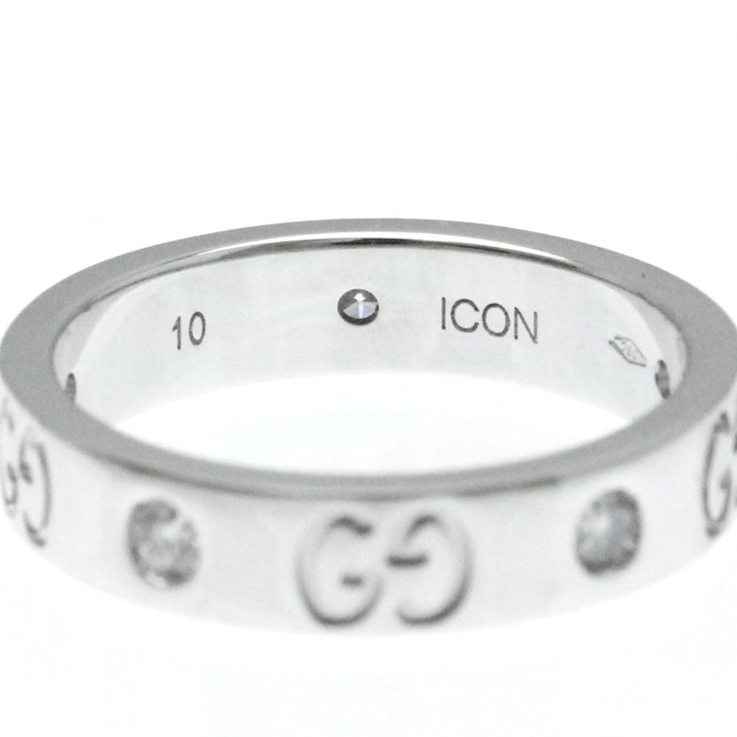 Gucci Icon Silver White Gold Ring Jewelry ()