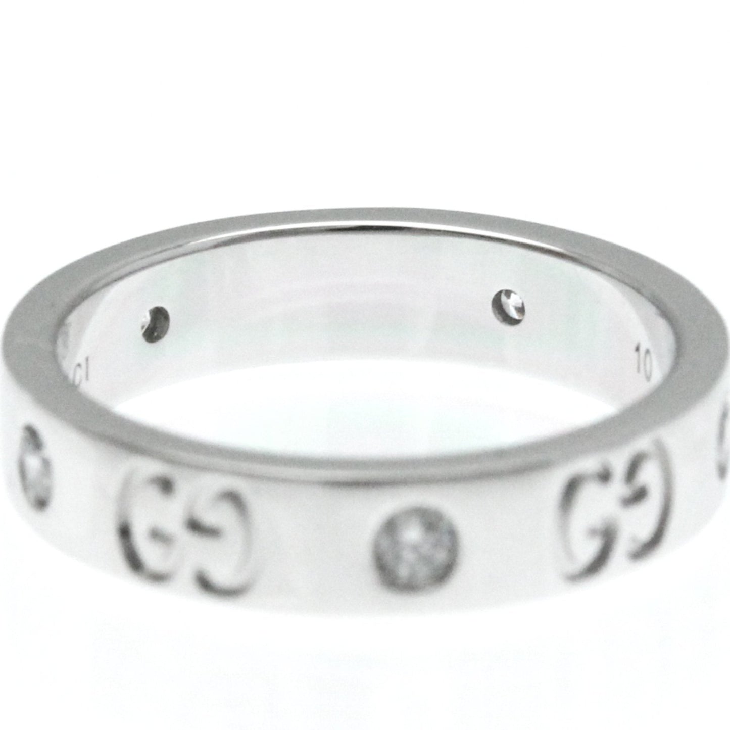 Gucci Icon Silver White Gold Ring Jewelry ()