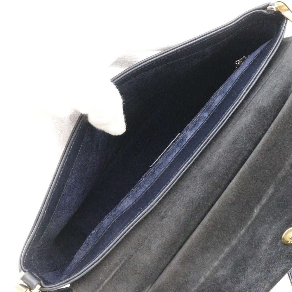 Gucci Bamboo Black Leather Handbag ()