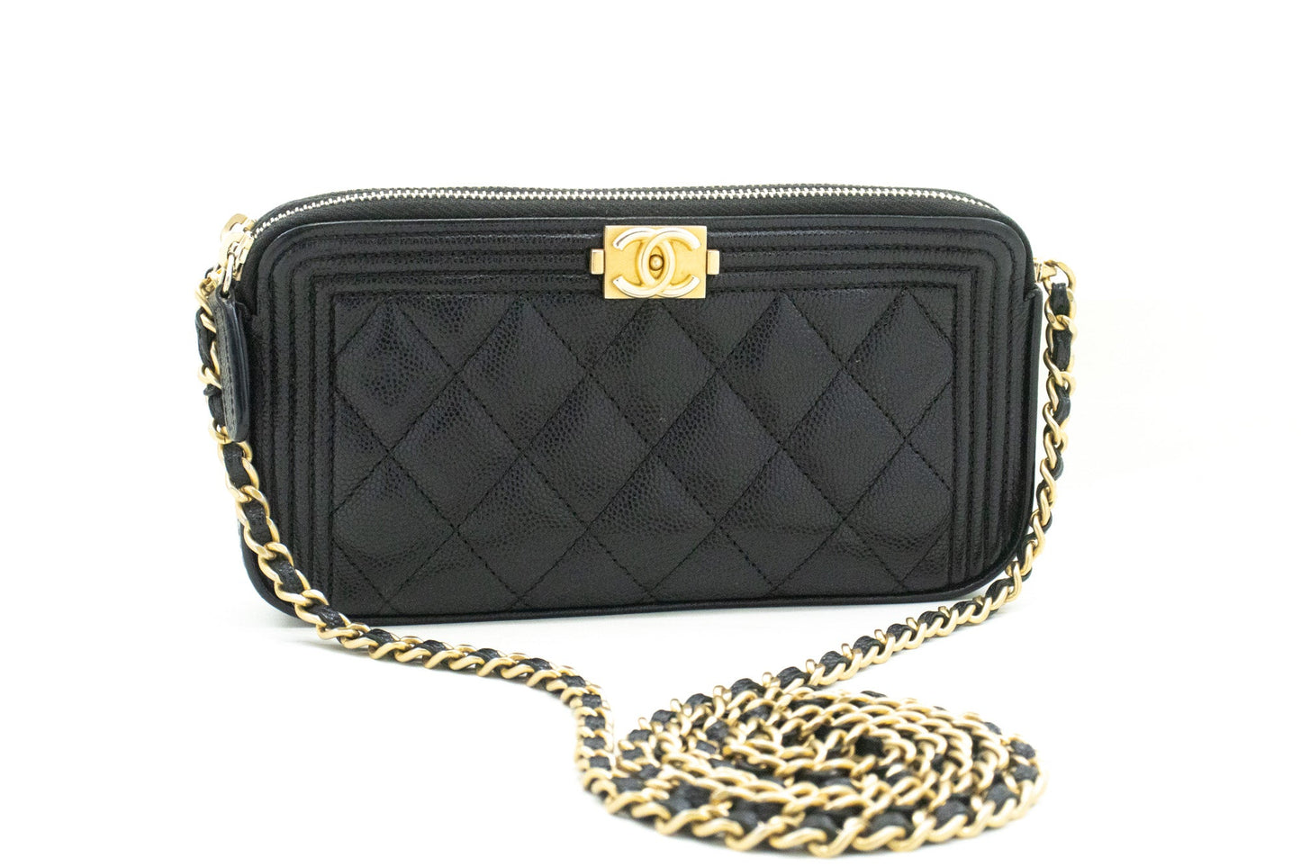 Chanel Wallet On Chain Black Leather Shoulder Bag ()