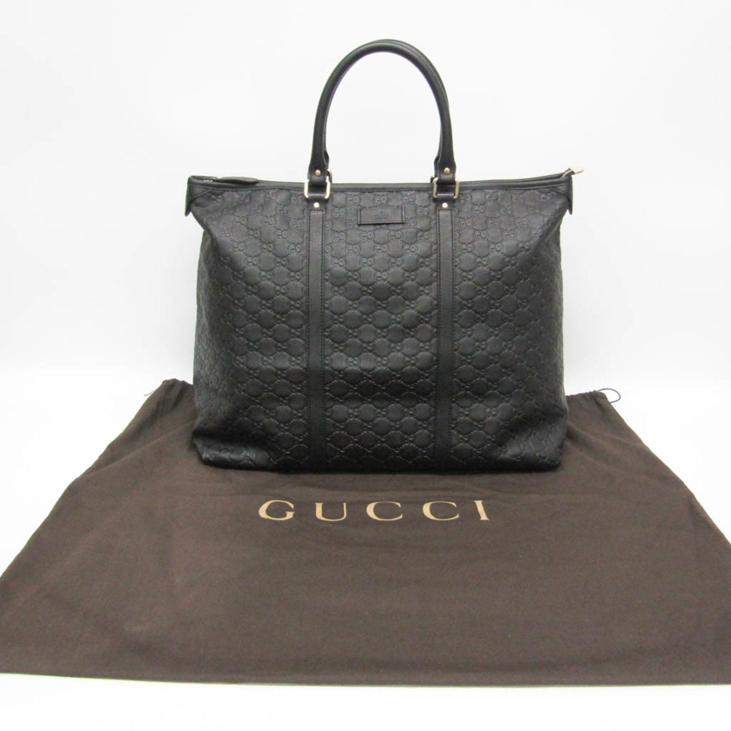 Gucci Guccissima Black Leather Handbag ()