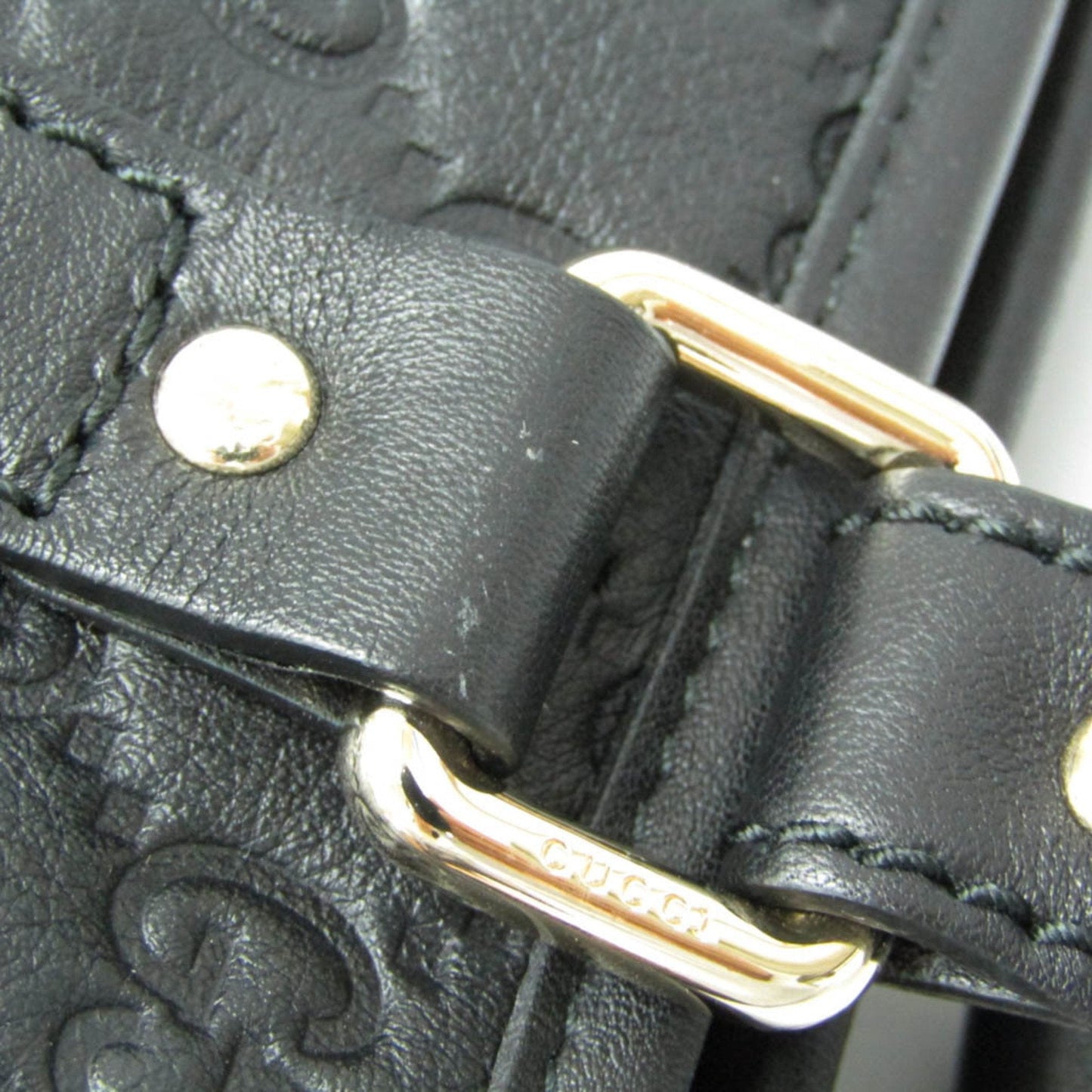 Gucci Guccissima Black Leather Handbag ()