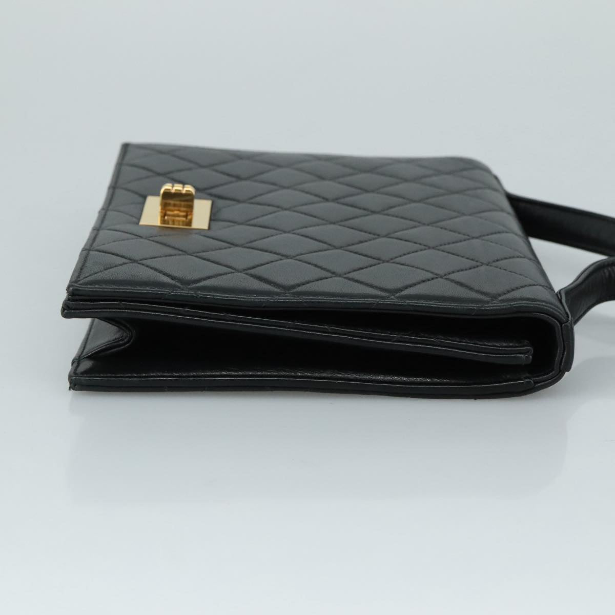 Chanel 2,55 Black Leather Shoulder Bag ()