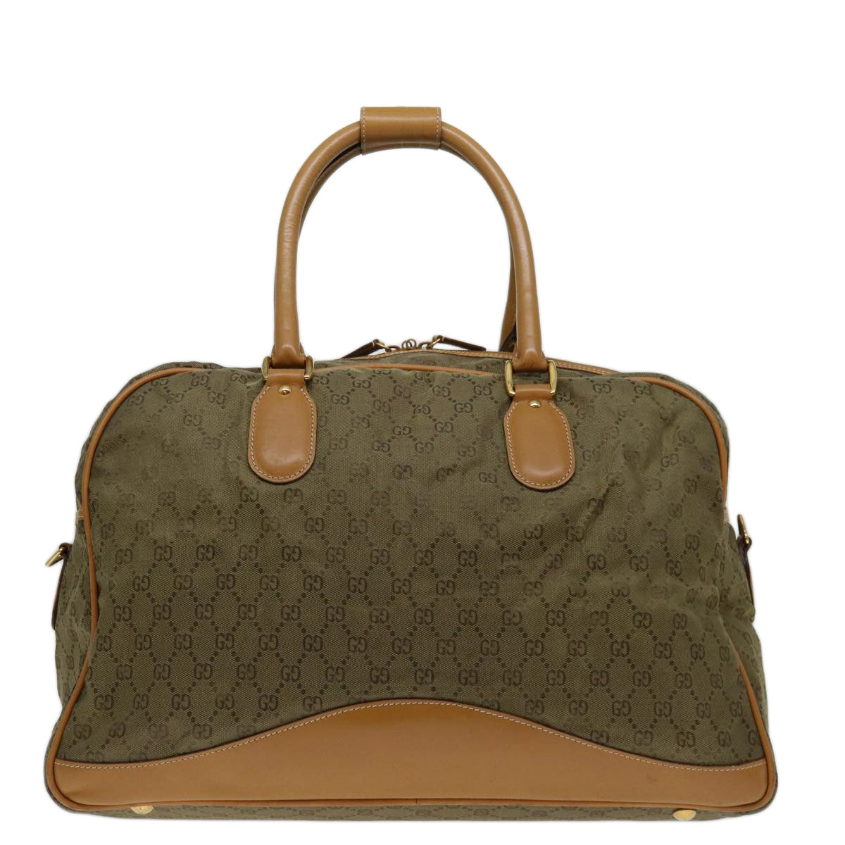 Gucci Gg Canvas Khaki Canvas Travel Bag ()