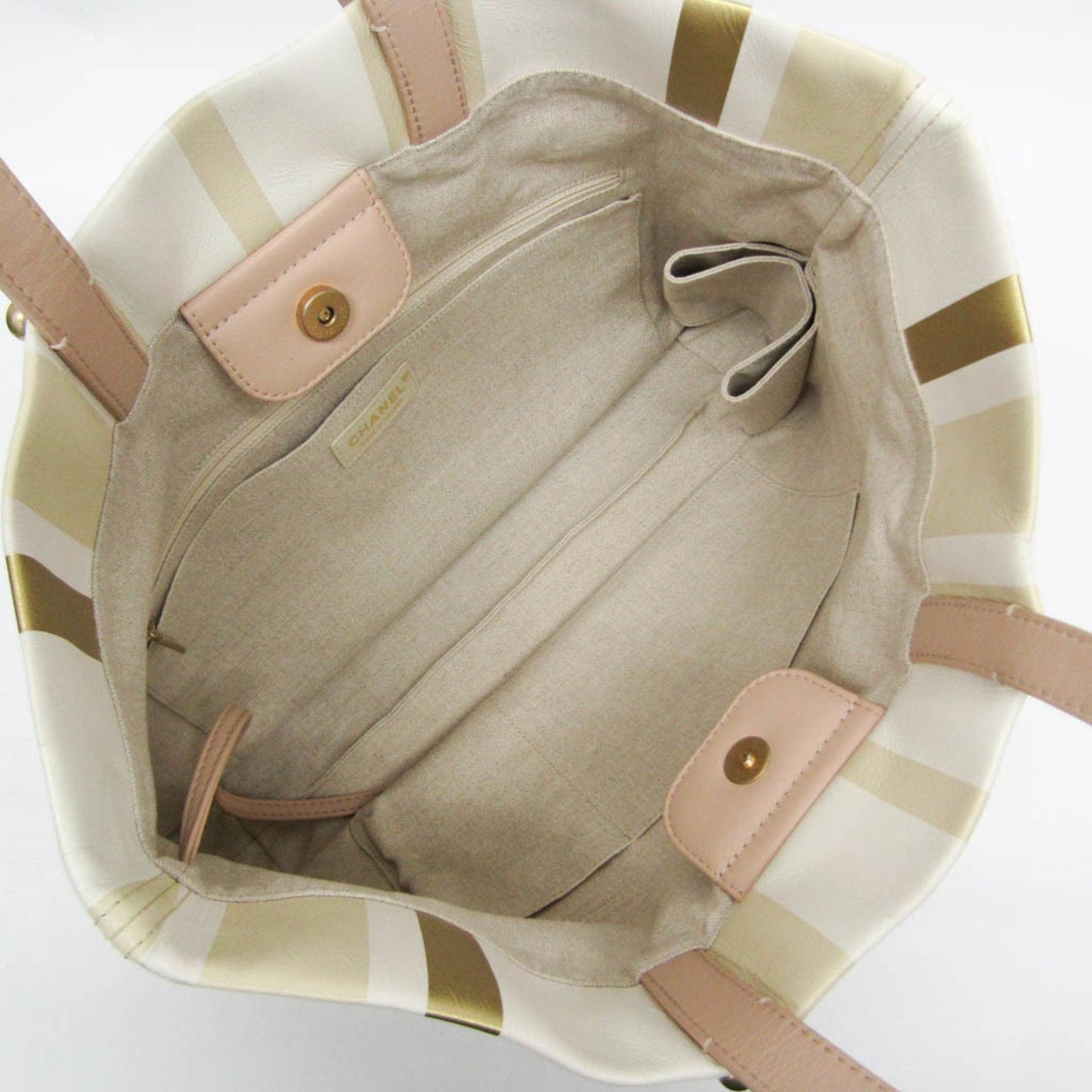 Chanel - Beige Canvas Tote Bag ()