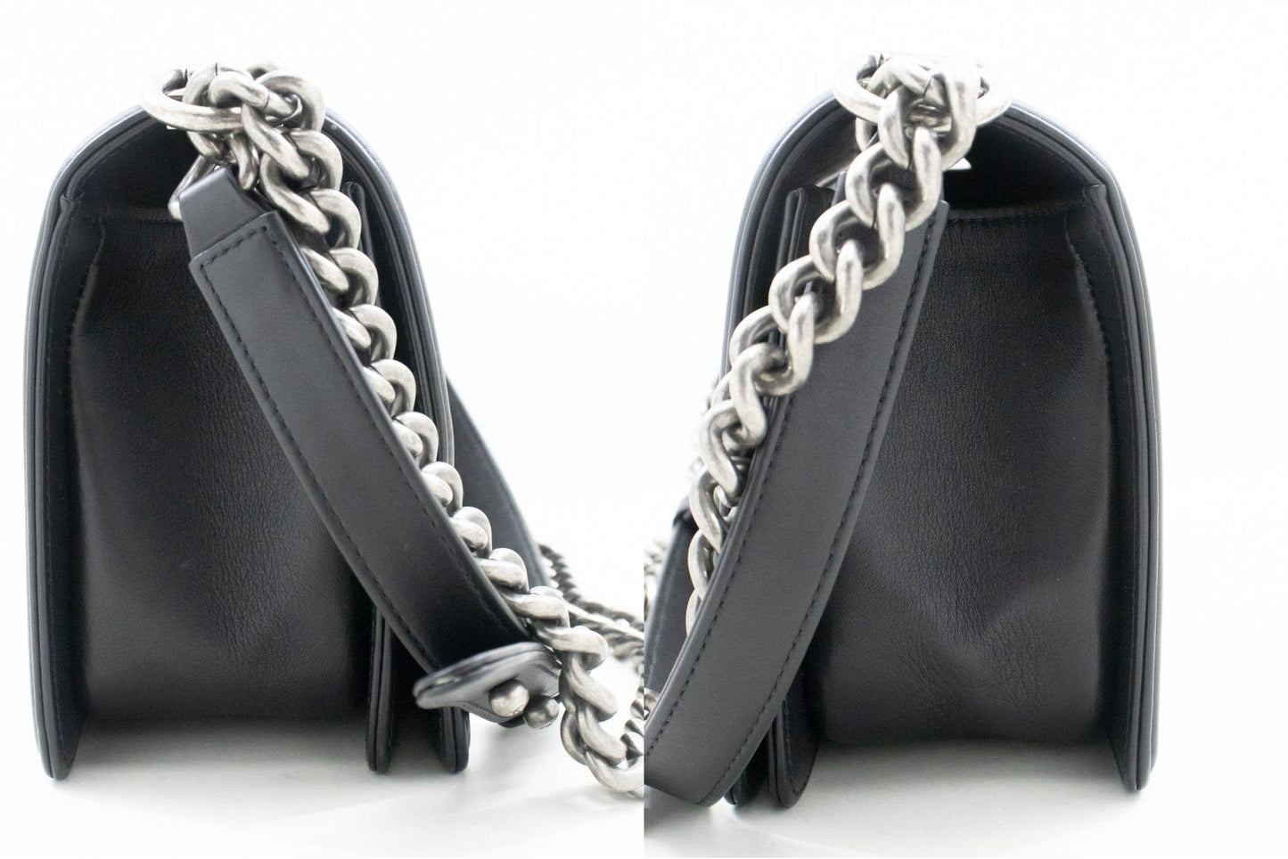 Chanel Boy Black Leather Shoulder Bag ()