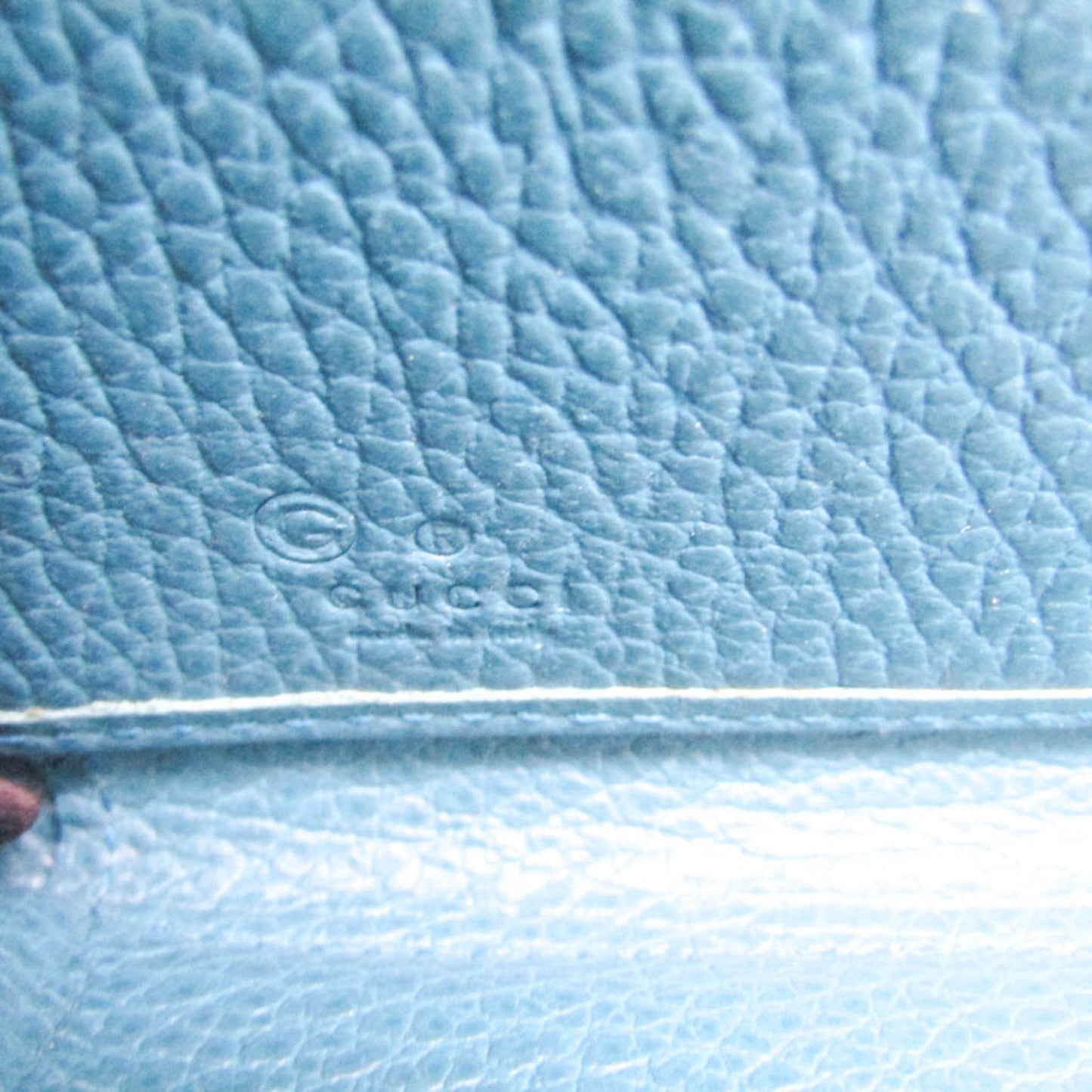 Gucci Interlocking G Turquoise Leather Wallet  ()