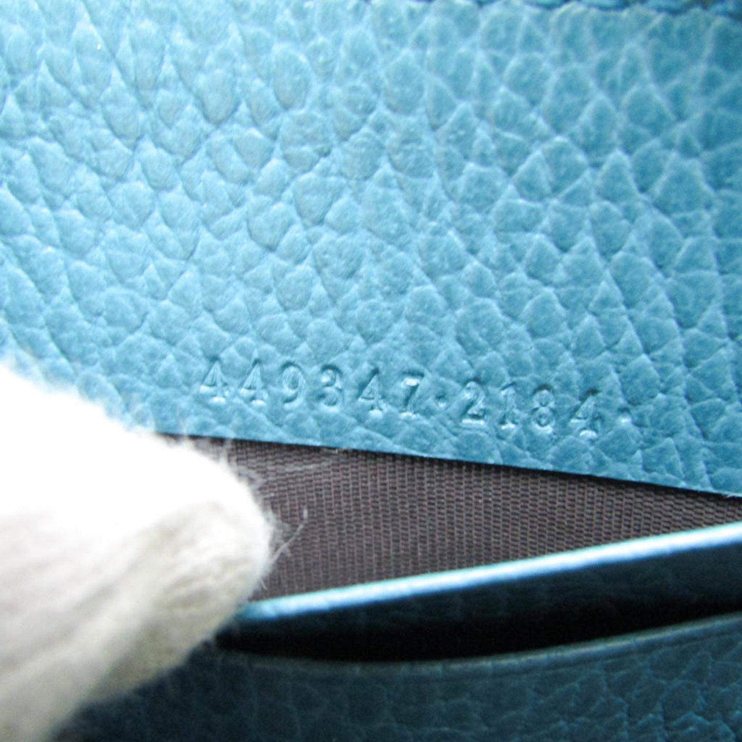 Gucci Interlocking G Turquoise Leather Wallet  ()