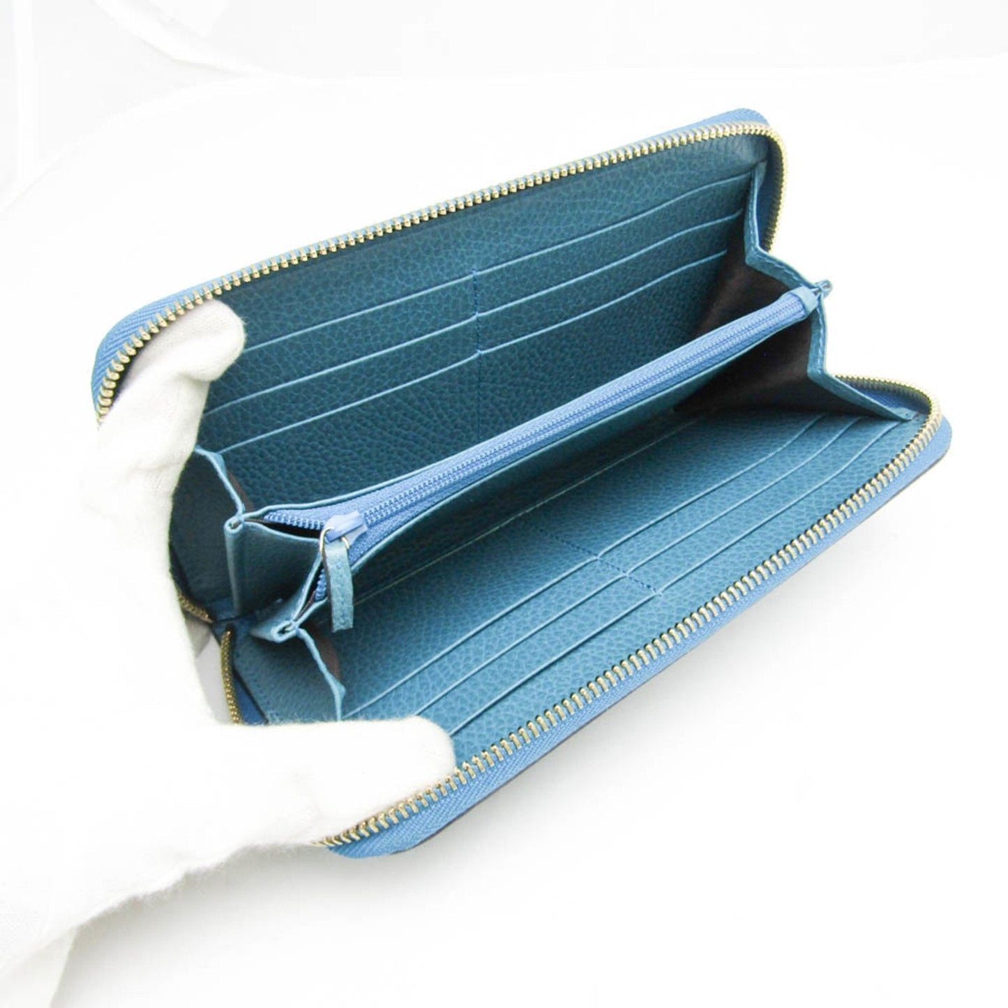 Gucci Interlocking G Turquoise Leather Wallet  ()