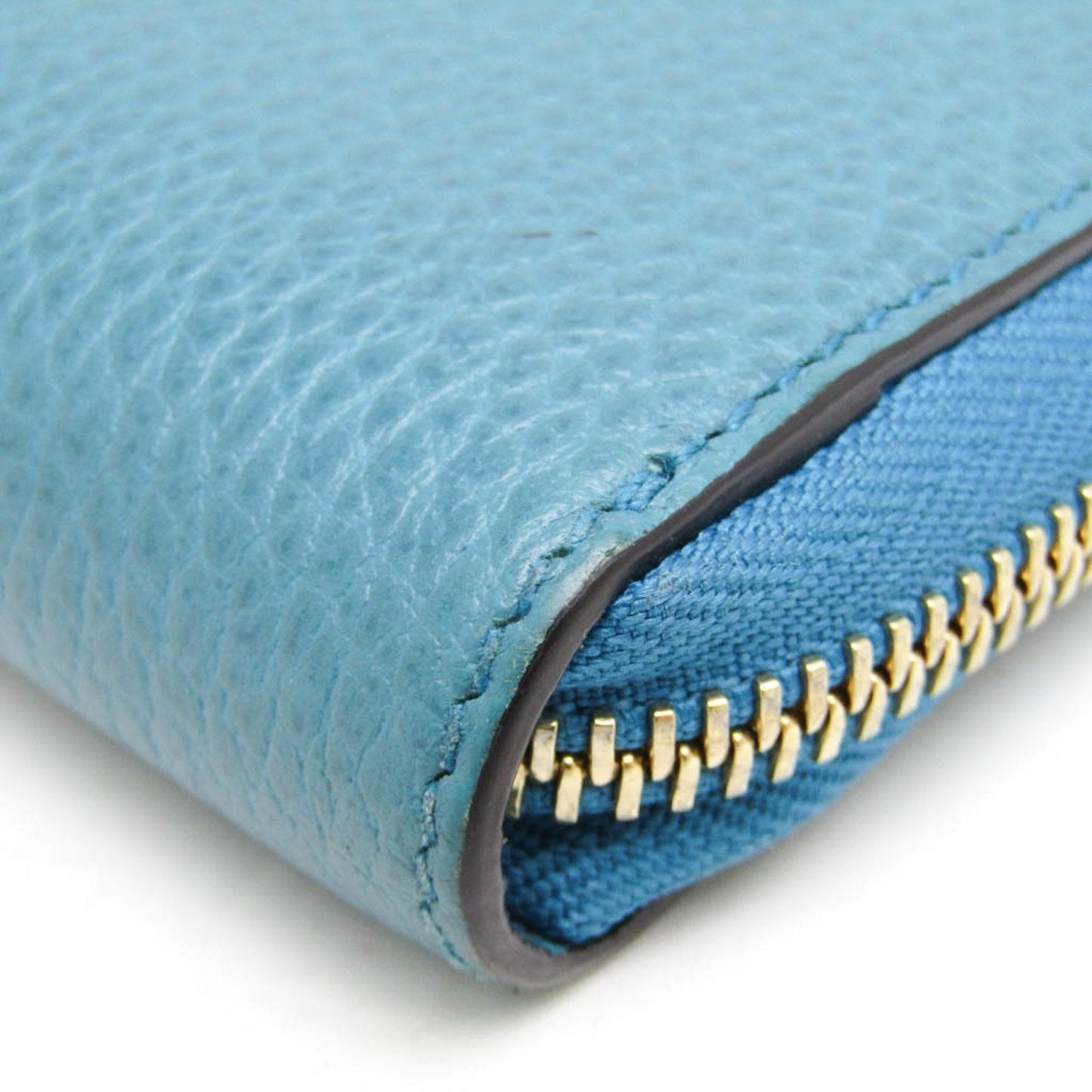 Gucci Interlocking G Turquoise Leather Wallet  ()