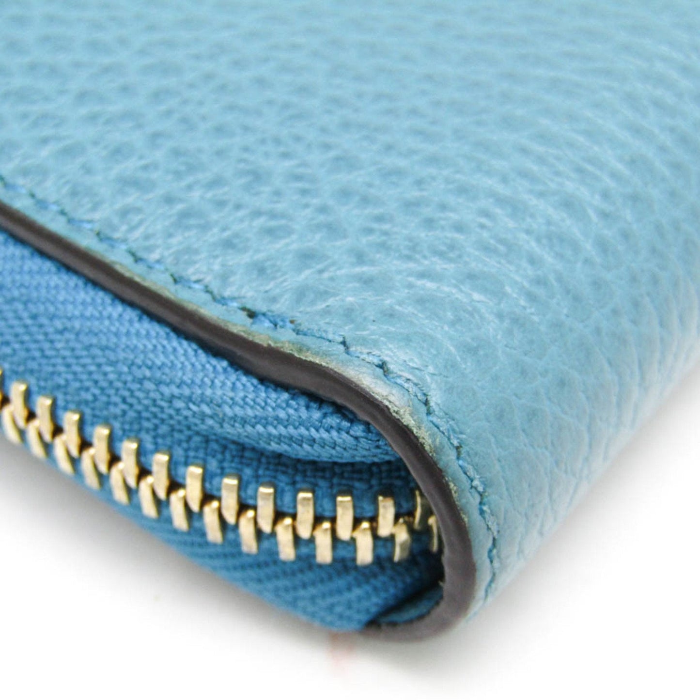 Gucci Interlocking G Turquoise Leather Wallet  ()